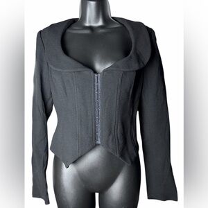 Smythe Designer Black Corset Blazer (As Is)